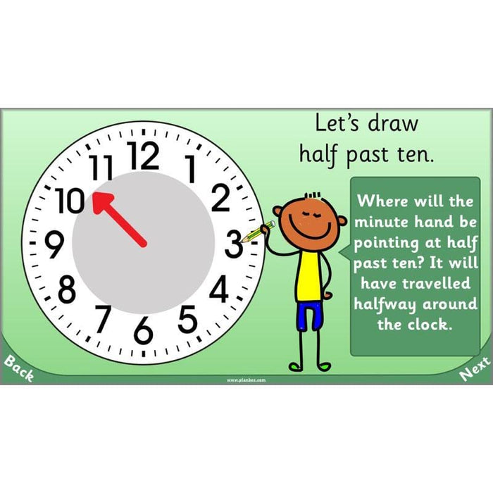 PlanBee Let’s tell the time to half past the hour | Year 1 Maths | Measurement