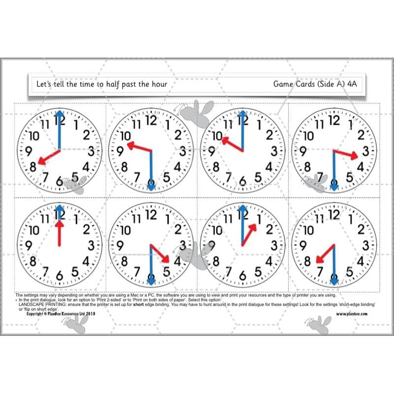 PlanBee Let’s tell the time to half past the hour | Year 1 Maths | Measurement