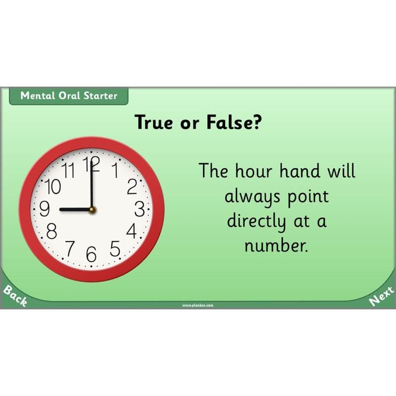 PlanBee Let’s tell the time to half past the hour | Year 1 Maths | Measurement