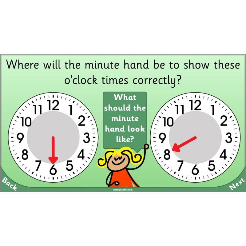 PlanBee Let’s tell the time to half past the hour | Year 1 Maths | Measurement