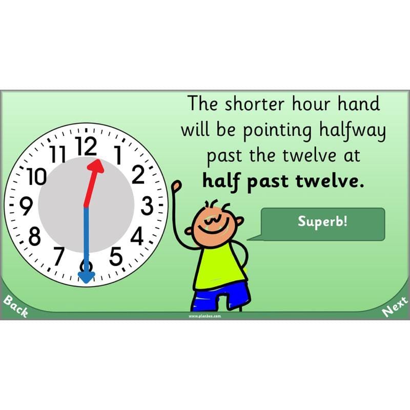 PlanBee Let’s tell the time to half past the hour | Year 1 Maths | Measurement