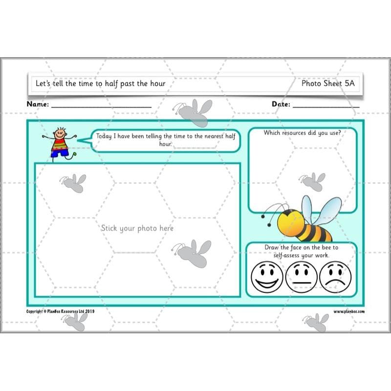PlanBee Let’s tell the time to half past the hour | Year 1 Maths | Measurement