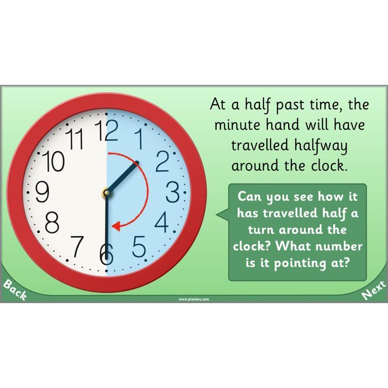 PlanBee Let’s tell the time to half past the hour | Year 1 Maths | Measurement