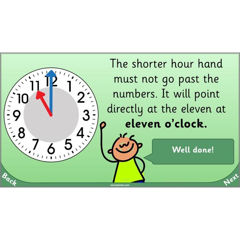 PlanBee Let’s tell the time to half past the hour | Year 1 Maths | Measurement