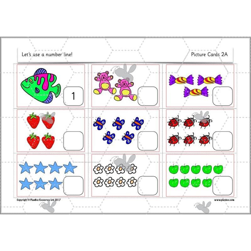 PlanBee Let’s use a number line - KS1 Year 1 complete lesson pack