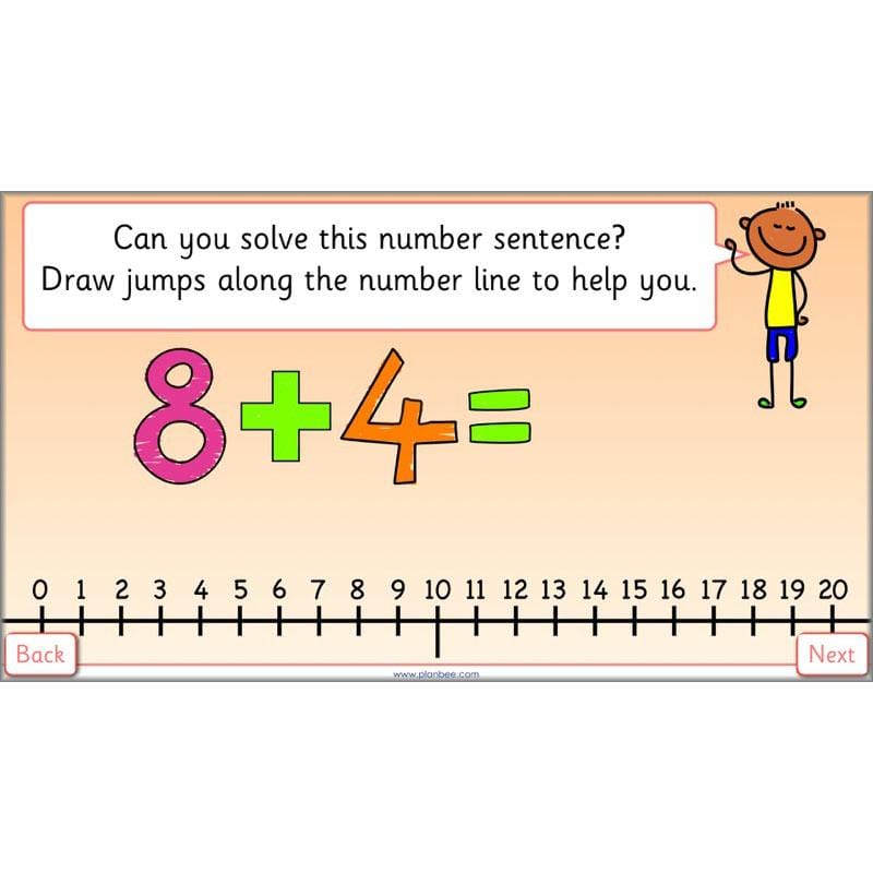 PlanBee Let’s use a number line - KS1 Year 1 complete lesson pack