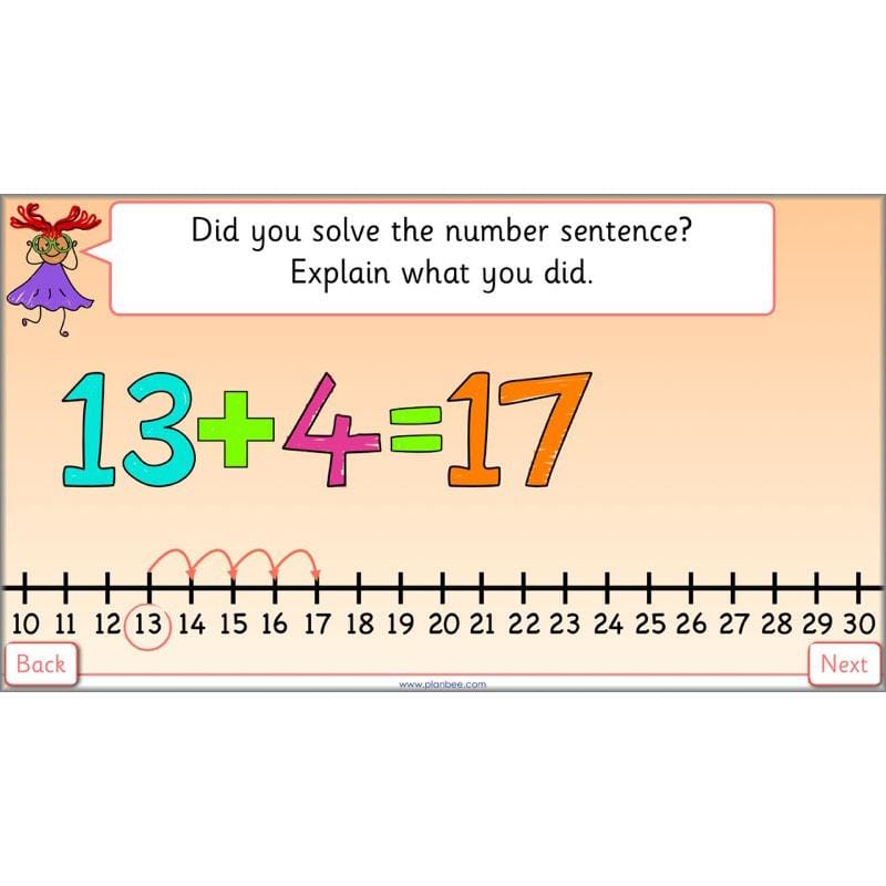 PlanBee Let’s use a number line - KS1 Year 1 complete lesson pack