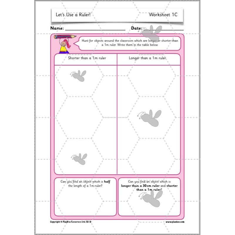 PlanBee Let's Use a Ruler! - KS1 Complete Maths Planning and Resources