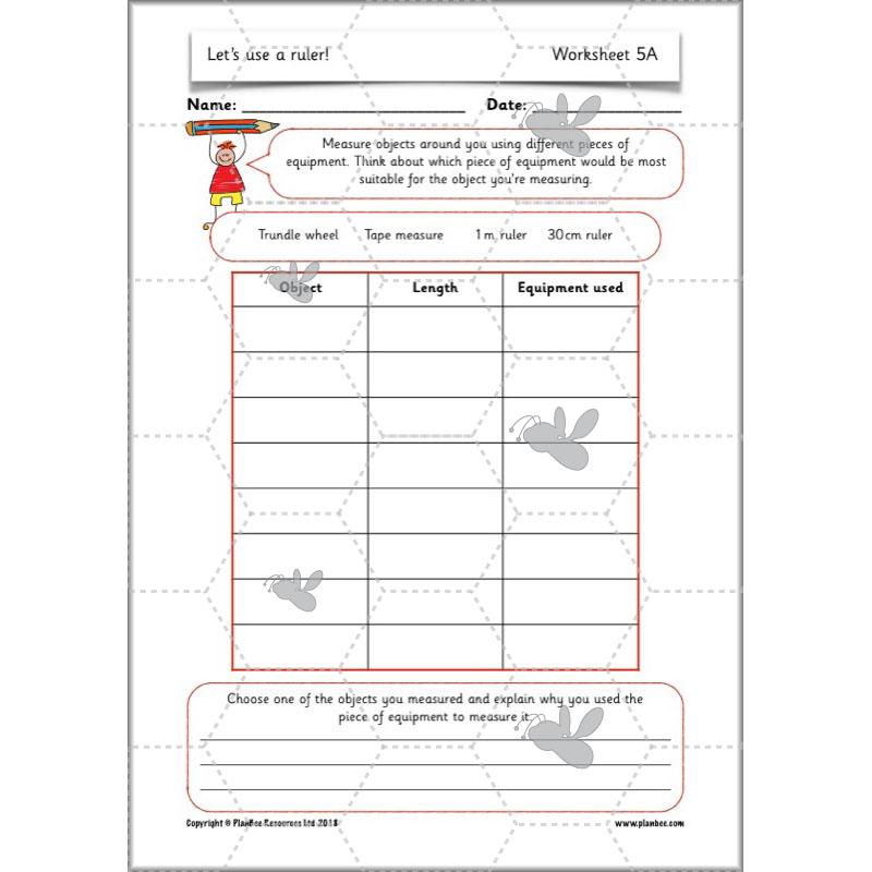 PlanBee Let's Use a Ruler! - KS1 Complete Maths Planning and Resources