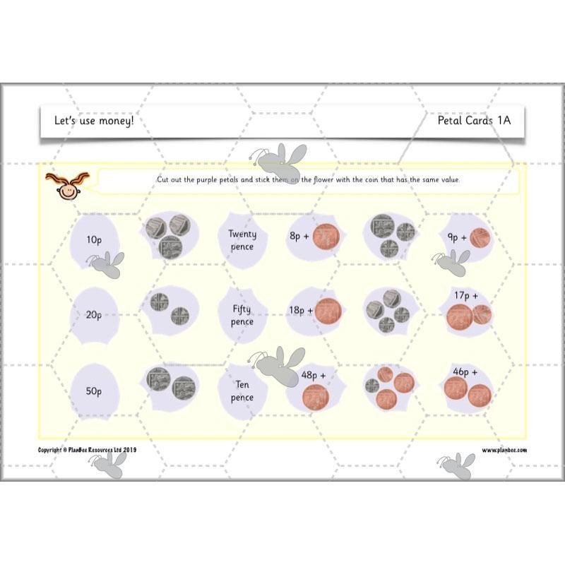 PlanBee Let's use money: Maths money planning for Year 1