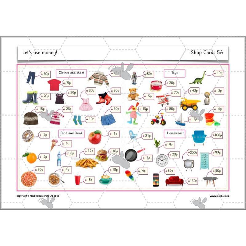 PlanBee Let's use money: Maths money planning for Year 1
