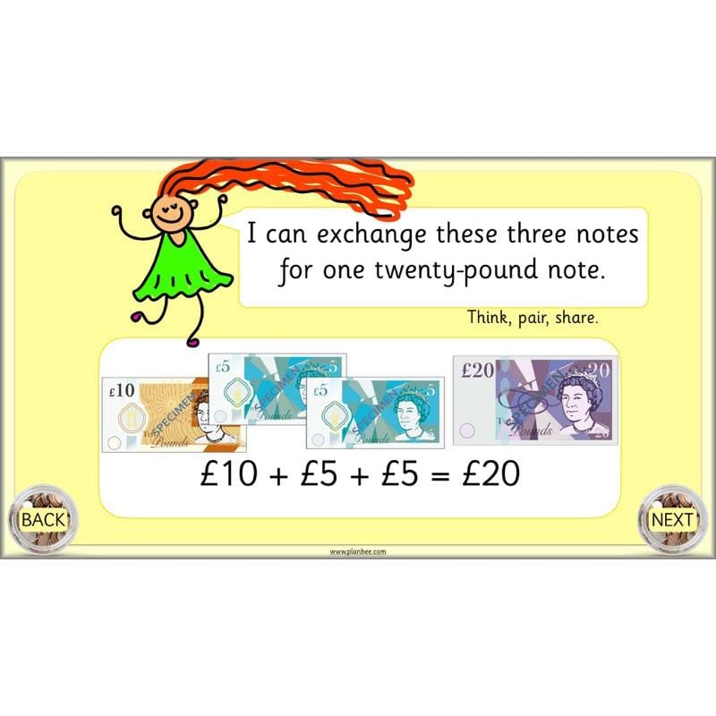 PlanBee Let's use money: Maths money planning for Year 1