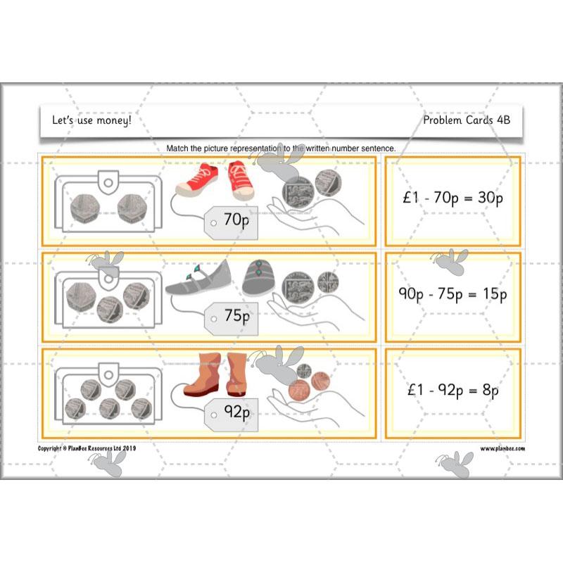 PlanBee Let's use money: Maths money planning for Year 1