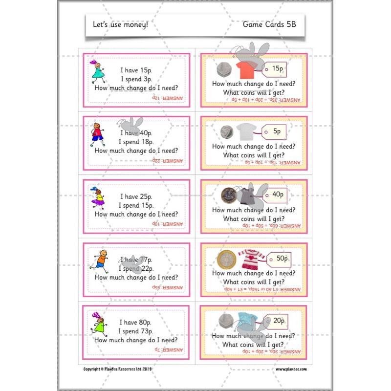 PlanBee Let's use money: Maths money planning for Year 1