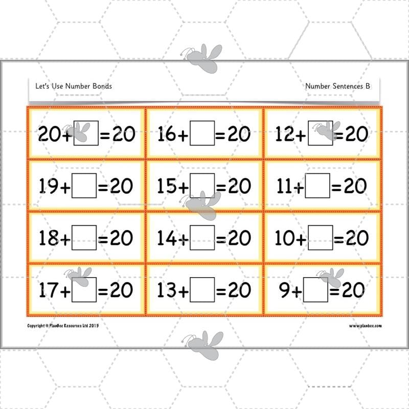 PlanBee Let's Use Number Bonds! KS1 Maths Lessons and Resources Year 2