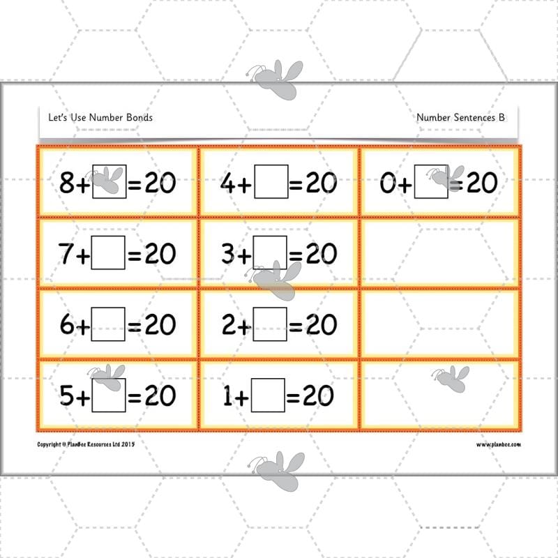 PlanBee Let's Use Number Bonds! KS1 Maths Lessons and Resources Year 2