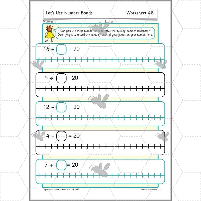 PlanBee Let's Use Number Bonds! KS1 Maths Lessons and Resources Year 2
