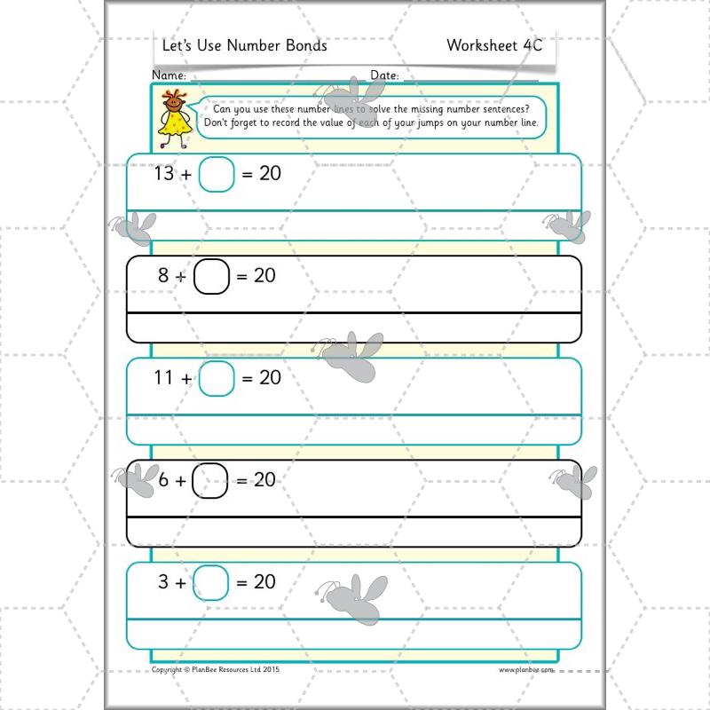PlanBee Let's Use Number Bonds! KS1 Maths Lessons and Resources Year 2