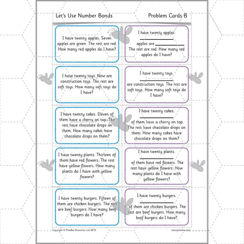 PlanBee Let's Use Number Bonds! KS1 Maths Lessons and Resources Year 2