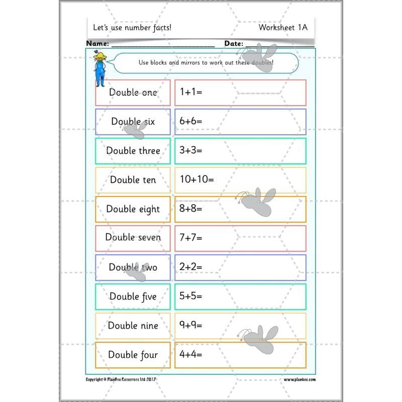 PlanBee Let's use number facts - Year 1 Maths activity pack