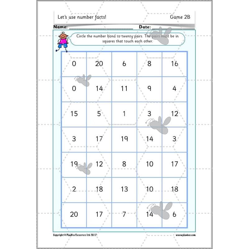 PlanBee Let's use number facts - Year 1 Maths activity pack