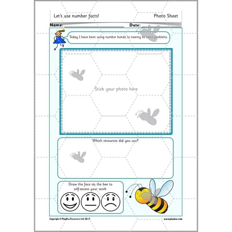 PlanBee Let's use number facts - Year 1 Maths activity pack