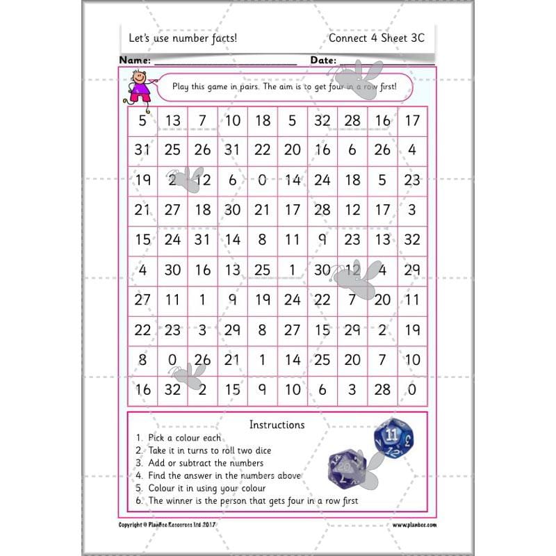 PlanBee Let's use number facts - Year 1 Maths activity pack