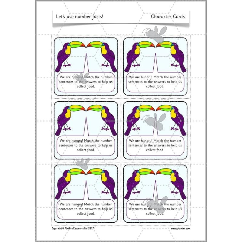 PlanBee Let's use number facts - Year 1 Maths activity pack