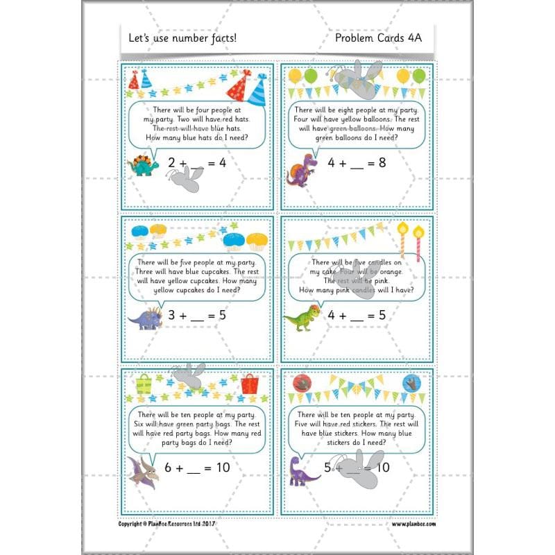 PlanBee Let's use number facts - Year 1 Maths activity pack