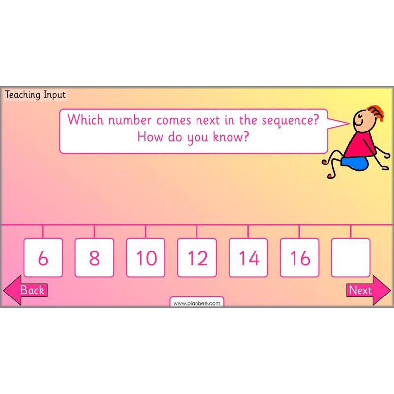 PlanBee Let's use number patterns: Year 2 number sequences