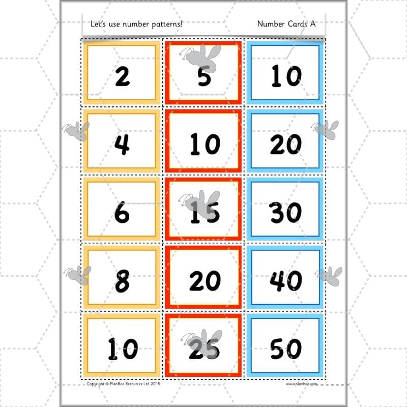 PlanBee Let's use number patterns: Year 2 number sequences
