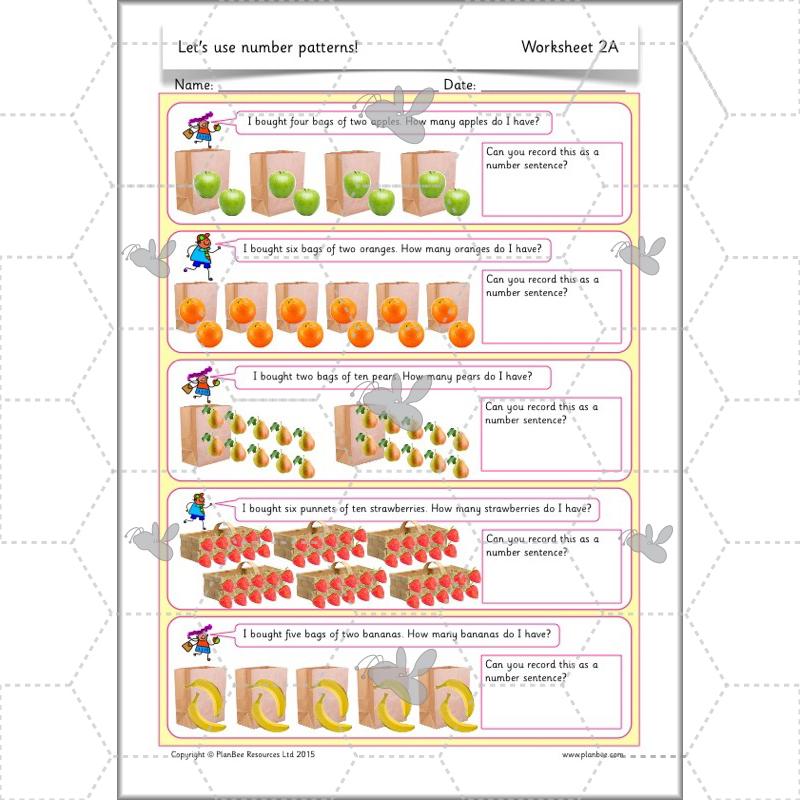 PlanBee Let's use number patterns: Year 2 number sequences