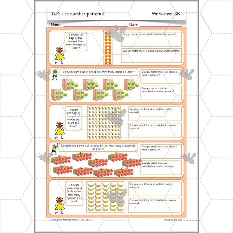 PlanBee Let's use number patterns: Year 2 number sequences