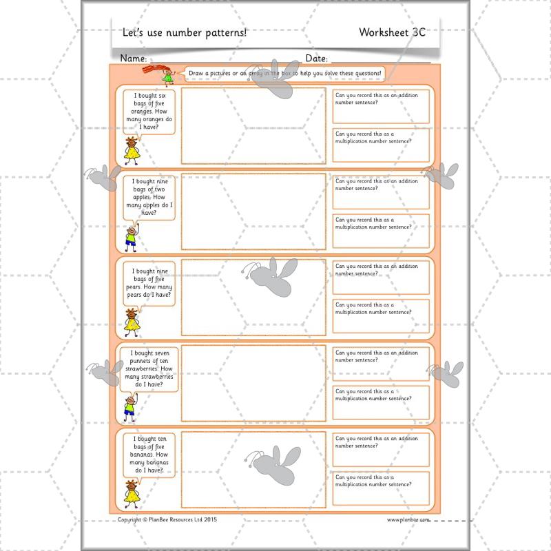 PlanBee Let's use number patterns: Year 2 number sequences