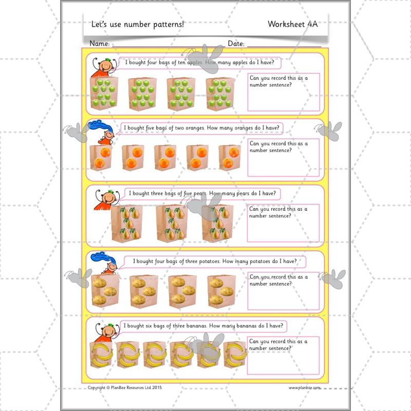 PlanBee Let's use number patterns: Year 2 number sequences