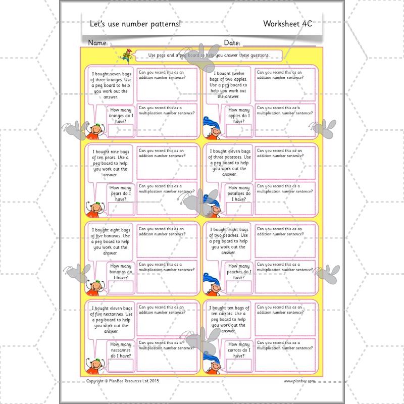 PlanBee Let's use number patterns: Year 2 number sequences