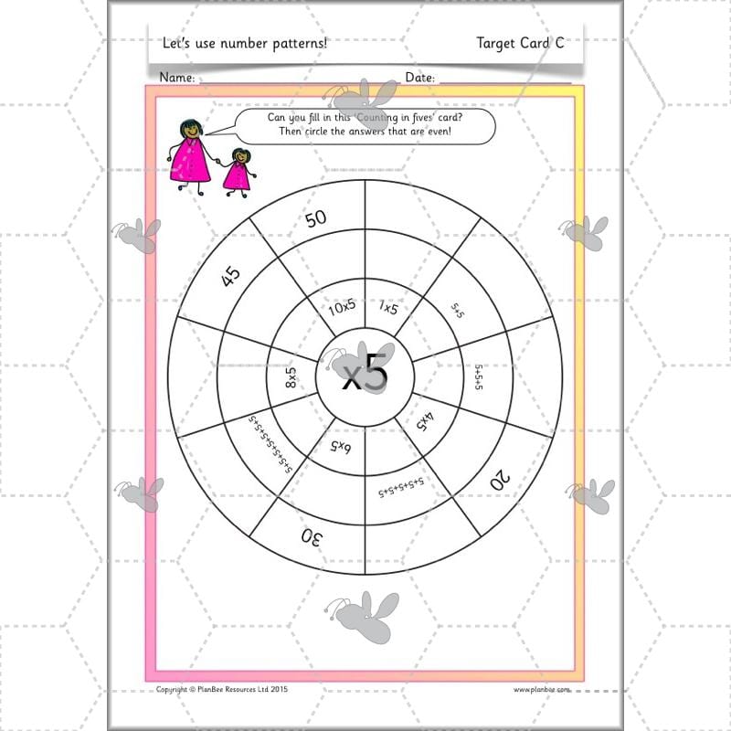 PlanBee Let's use number patterns: Year 2 number sequences