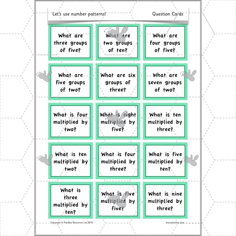 PlanBee Let's use number patterns: Year 2 number sequences