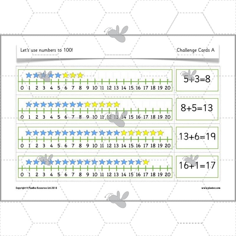 PlanBee Let's use numbers to 100 - Year 1 Maths resource pack