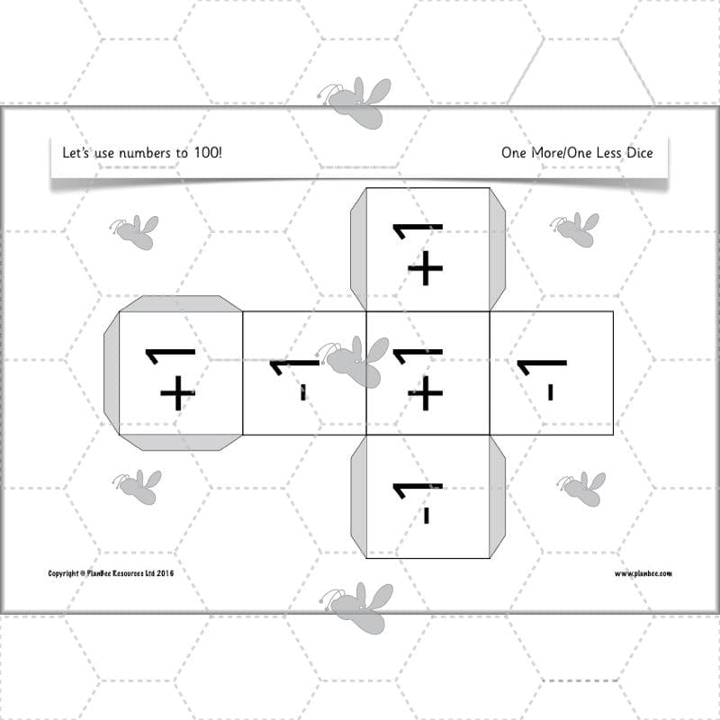 PlanBee Let's use numbers to 100 - Year 1 Maths resource pack