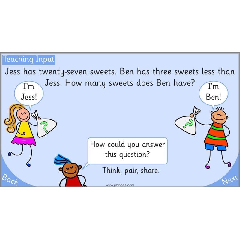 PlanBee Let's use numbers to 100 - Year 1 Maths resource pack