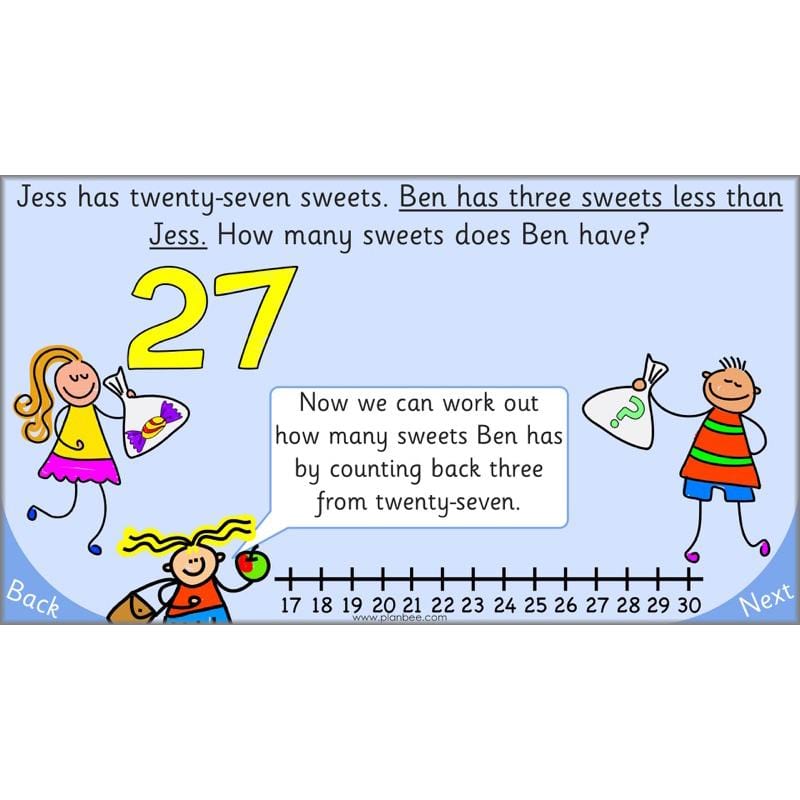 PlanBee Let's use numbers to 100 - Year 1 Maths resource pack