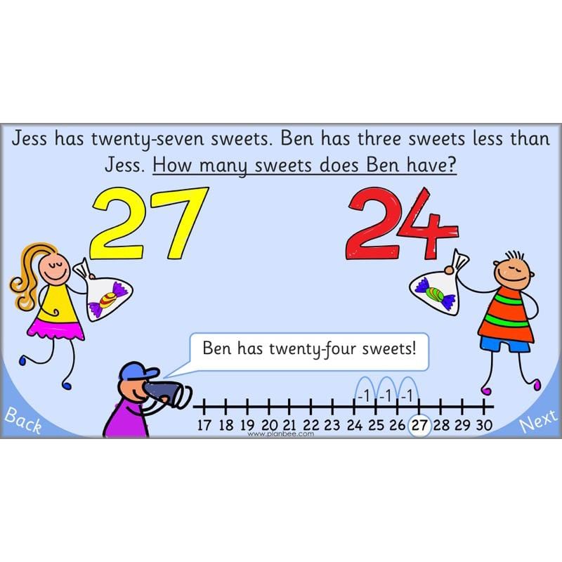 PlanBee Let's use numbers to 100 - Year 1 Maths resource pack