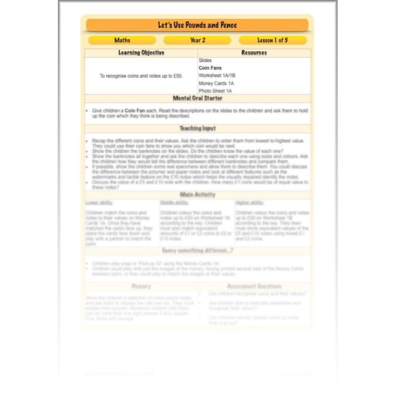 PlanBee Let's Use Pounds and Pence - KS1 Year 2 Maths - Measurement