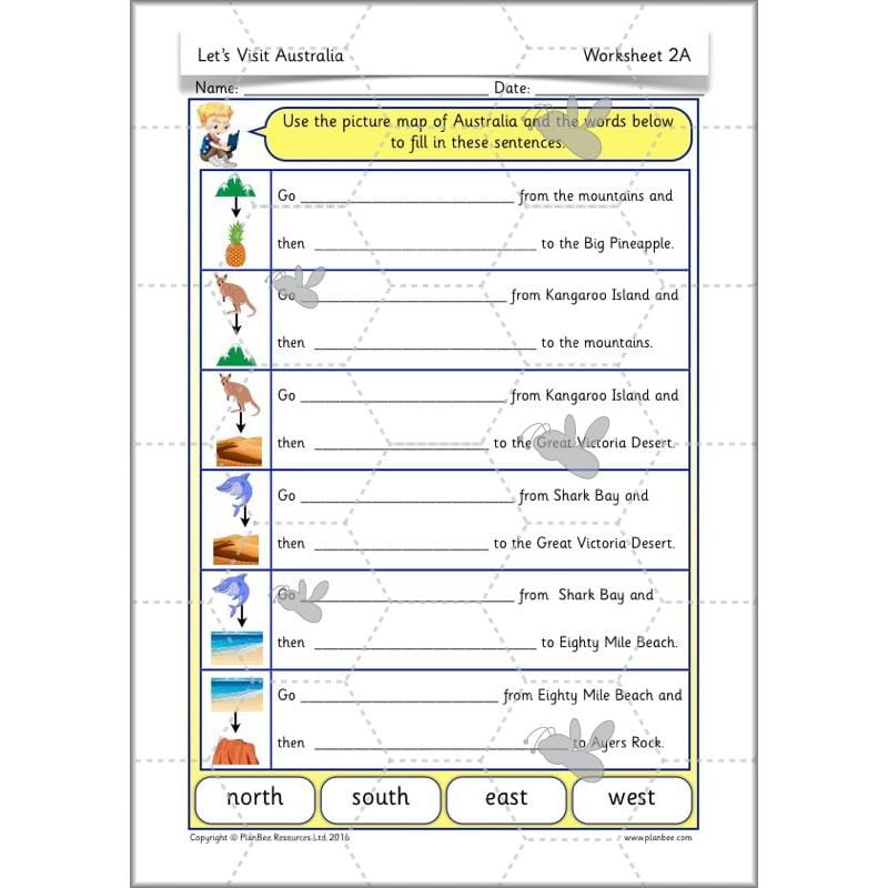 PlanBee Let's visit Australia - KS1 Geography lessons: Year 1 & Year 2