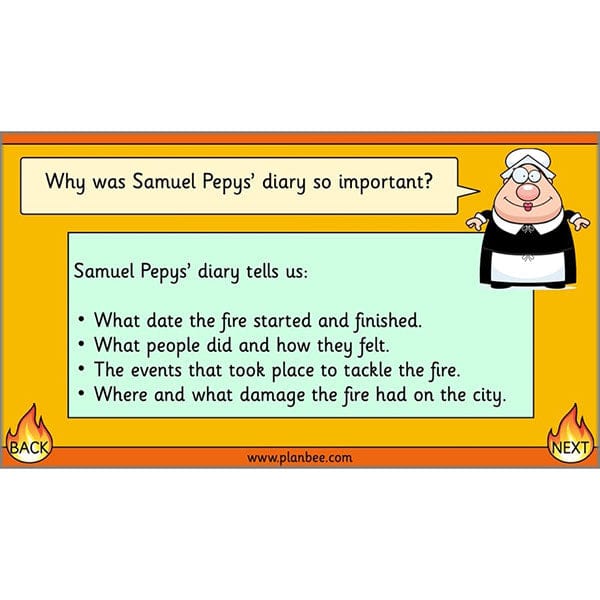 PlanBee Great Fire of London Year 2 Diary Entries Planning by PlanBee