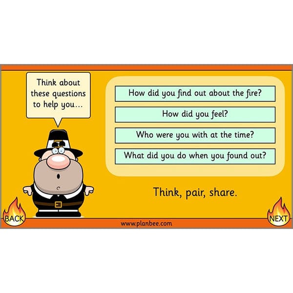 PlanBee Great Fire of London Year 2 Diary Entries Planning by PlanBee