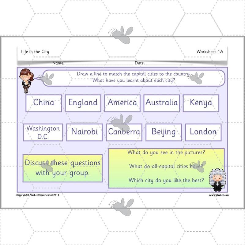 PlanBee Life in the City - Geography lesson resources for KS1