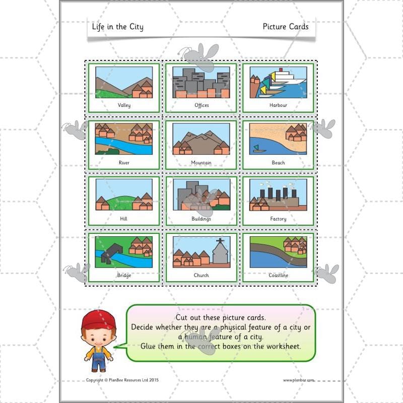 PlanBee Life in the City - Geography lesson resources for KS1