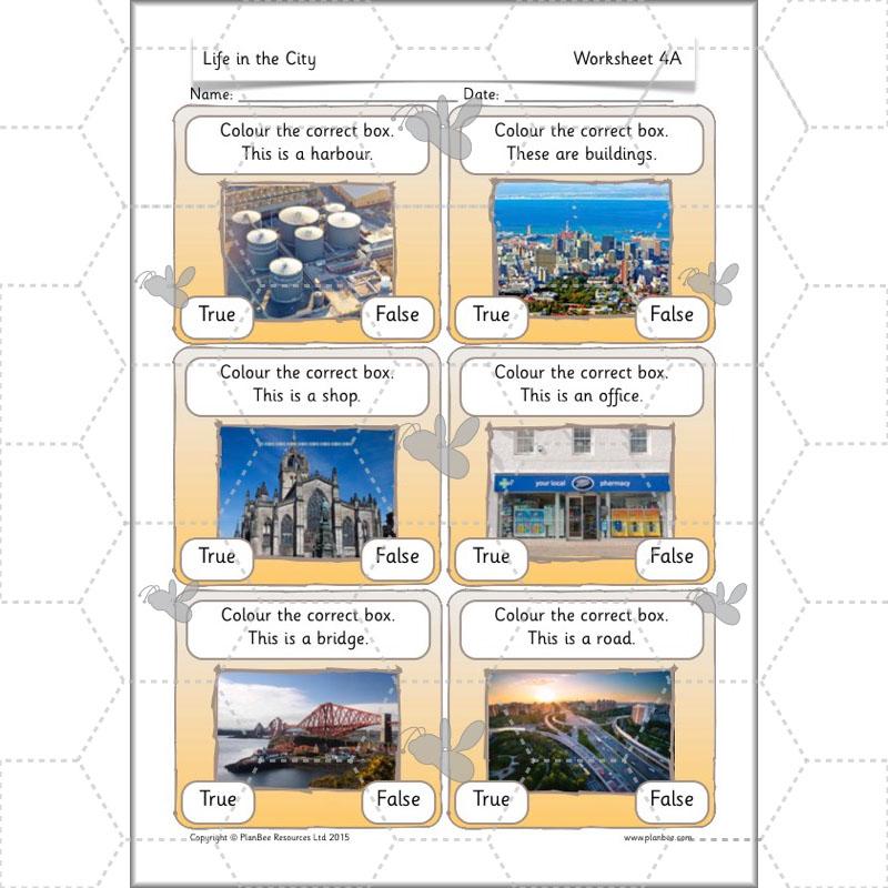 PlanBee Life in the City - Geography lesson resources for KS1